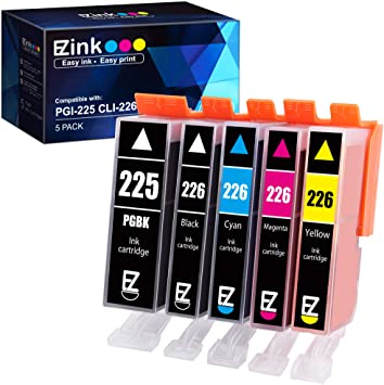 E-Z Ink (TM) Compatible Ink Cartridge Replacement for Canon PGI-225 CLI-226 GI225 CLI226 to use with Pixma MX882 MX892 MX712 iX6520 iP4820 (1 Large Black, 1 Cyan, 1 Magenta, 1 Yellow, 1 Black) 5 Pack