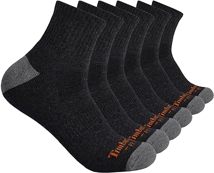 Timberland PRO mens 6-pack Performance Quarter Length Socks