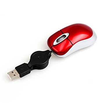 Mini Perman USB Wired Optical Gaming Mouse Mice for Computer PC Laptop Gamer Red