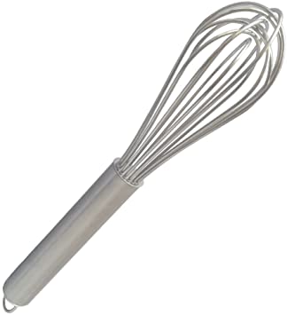Stainless Steel Wire Balloon Whisk- 8 Sturdy Wires, 10-inch Food Mixer Beater Heavy Duty Hanging Hook