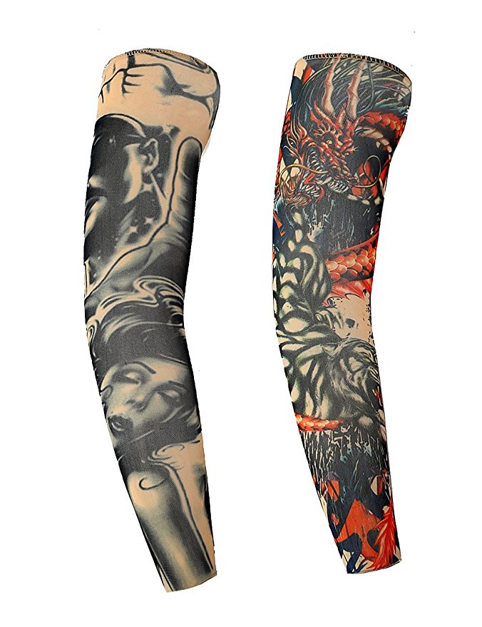 Orilife Fake Temporary Tattoo Sleeves Body Arm Stockings Accessories