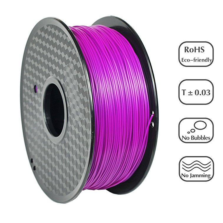 PRILINE PLA-1KG 1.75 3D Printer Filament, Dimensional Accuracy  /- 0.03 mm, 1kg Spool, 1.75 mm, Purple (Pantone Code:2593C)
