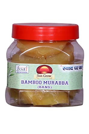 Sun Grow Organics Bamboo Murabba with Organic - 500 Grams | 100% Fresh Bamboo with Homemade Taste & Pure Natural Healthy Ingredients 500gm