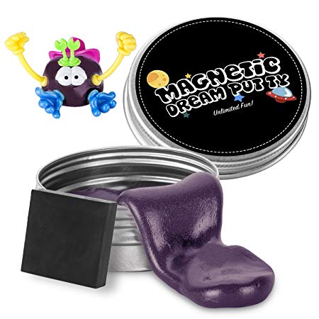 ILC Magnetic Putty Playdough Creative Magnet Toy Slime Stress Reliever for Kids and Adults for Fun (Purple)