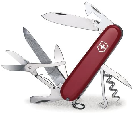 Victorinox Swiss Army Mountaineer Pocket Knife (Red), 91mm