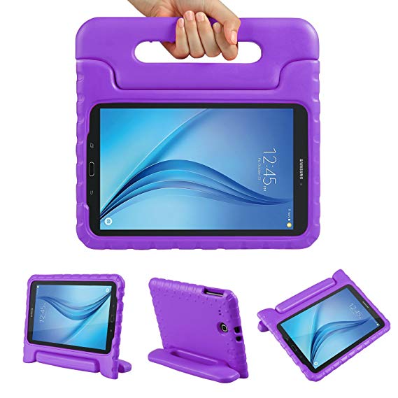 Color Our Life Samsung Galaxy Tab E 9.6 Kiddie Case-Shock Proof Light Weight Convertible Handle Stand Cover for Samsung Galaxy Tab E 9.6 Inch Tablet, Purple