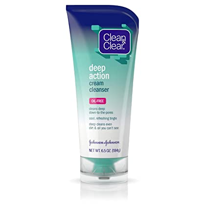 Oil Free Deep Action Cream Cleanser By Clean and Clear for Unisex, 6.5 Ounce