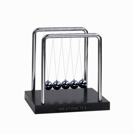 Classic Newton's Cradle Steel Balance Balls Physics Science Accessory Home Office Desk Decoration Toys, Small Size