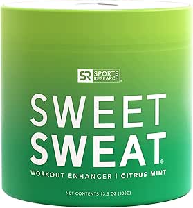 Sweet Sweat 'Workout Enhancer' Anti-Chafing Gel - Maximize Your Exercise & Sweat Faster - 13.5oz Jar (Citrus Mint Scent)