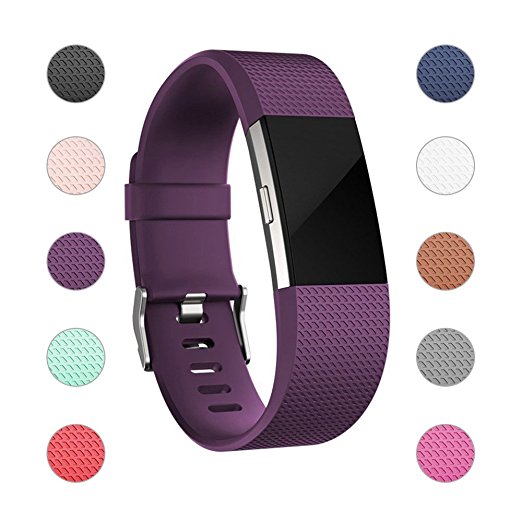 For Fitbit Charge 2 Bands, Adjustable Replacement Sport Strap Bands for Fitbit Charge 2 Smartwatch Fitness Wristband