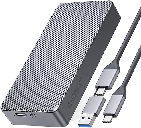 ORICO 40Gbps M.2 NVMe SSD Enclosure USB4 PCIe3.0x4 USB-C Aluminum Adapter, Upgraded NVMe PCIe 2280 M-Key External M2 Solid State Drive Enclosure, Compatible Thunderbolt 3/4 USB3.2/3.1/3.0/ Type C