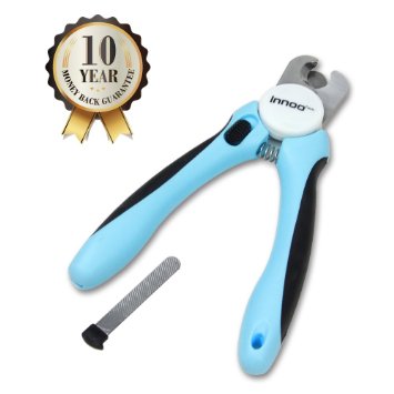 Dog Nail Clippers Pet Grooming Tool Trimmer Free Nail File and Safety Guard Included-Sharp Stainless Steel Blade Best for Medium and Large Breeds -Safe and Professional for Cat- Lifetime Guarantee