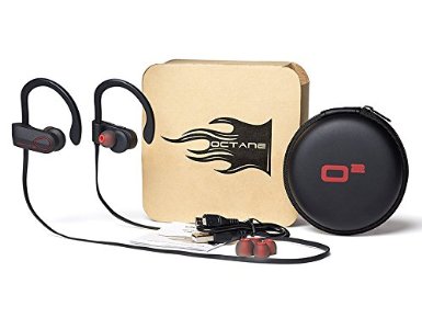 Bluetooth Headphones with mic - the O² by Octane Planet offers high definition noise cancelling stereo sound in lightweight comfort design for running or workouts also weatherproof and sweatproof.