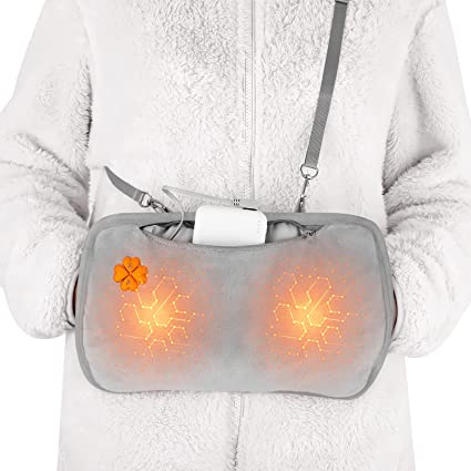 Hand Warmers Rechargeable, Portable Graphene Heated Gloves Handwarmers Bag with 10000MAH Power Bank,2 Heating Area&3 Heat Modes, Fast Electric Heating Pads for Women,Kids, Office,Camping&Xmas Gifts