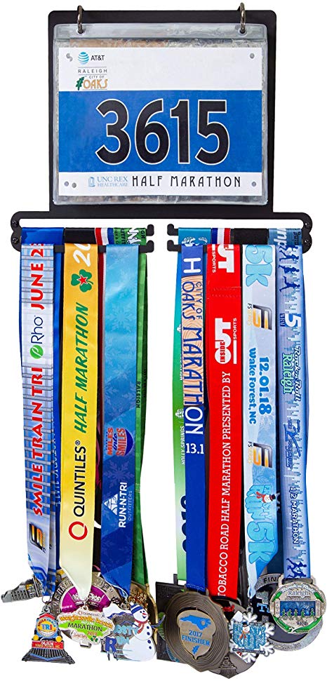 Medal Hanger | Race Bib Holder | 22 POUCHES INCLUDED | Medal Holder | Medal Display | Race Medal Hanger | Marathon Medal Display Holder | Medal Display Hanger | Marathon Medal Display Hanger