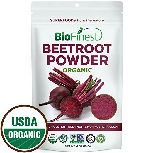 Biofinest Beetroot Juice Powder -100% Pure Freeze-Dried Antioxidant Superfood - USDA Certified Organic Vegan Raw Non-GMO - Boost Stamina & Digestion - For Smoothie Beverage Blend (4 oz Resealable Bag)