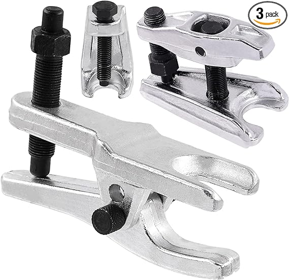 Rustark 3Pcs Universal Ball Joint Separator Tools Set Including 2Pcs Heavy Duty Ball Joint Separators and 1Pc Tie Rod End Remover for Separating Arms, Tie Rods and Ball Joints on Cars, Trucks, ATVs