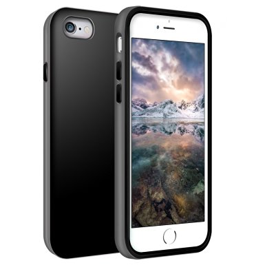 iPhone 6 Plus Case, LoHi Protective Premium Matte Durable TPU Case Shock-Absorption Bumper Case For Apple iPhone 6S Plus 5.5 Inch-Black/Grey
