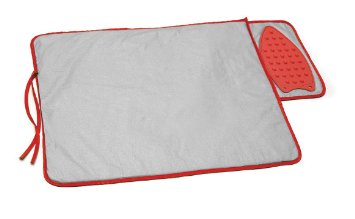 Ironing Mat Pad with Built-in Silicone Heat Resistant Hot Flat Iron Holder Rest. Iron on Any Flat Surface. Wide Portable Folding Ironing Blanket Replace Narrow Hard to Use Boards by Perfect Life Ideas