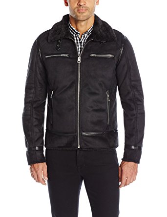 GUESS Men's Jenson Faux Shearling Jacket