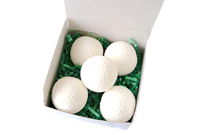 Golf Ball Bath Bombs - 5 pack - Luxury Scented Bath Bomb Fizzies - Great Gift for Golfers, Teammates, Opponents, Birthdays, Men, Boys, Women, Girls, Mothers Day, Wife, Girlfriend
