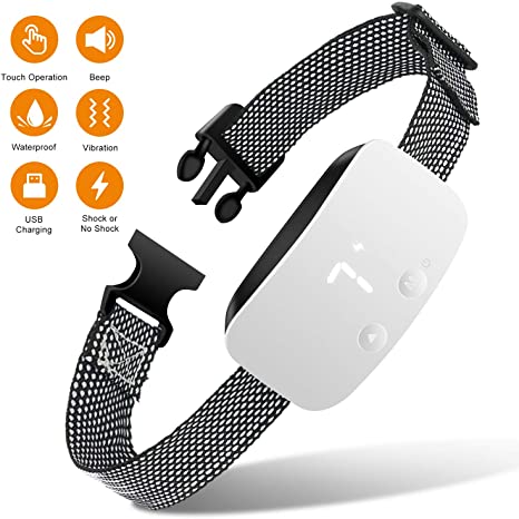 Nest 9 Dog Bark Collar, Rechargeable Anti Barking Training Collar, 7 Adjustable Sensitivity and Intensity Levels for Small Medium Large Dogs