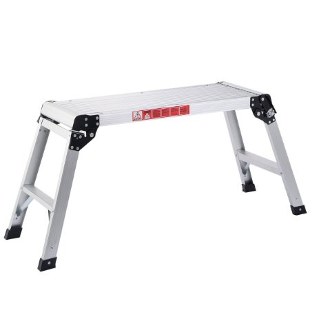 Giantex Hd En131 Aluminum Platform Drywall Step up Folding Work Bench Stool Ladder by Giantex