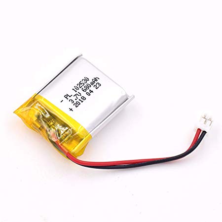 3.7V 680mAh 102530 Lipo battery Rechargeable Lithium Polymer ion Battery Pack with JST Connector