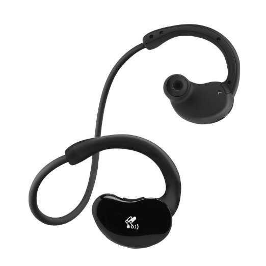 Soundpeats Q2 Mini Lightweight Wireless Stereo Sportsrunning and Gymexercise Bluetooth Earbuds Headphones Headsets Wmicrophone for Iphone 5s 5c 4s 4 Ipad 2 3 4 New Ipad Ipod Android Samsung Galaxy Smart Phones Bluetooth Devices Dark Black