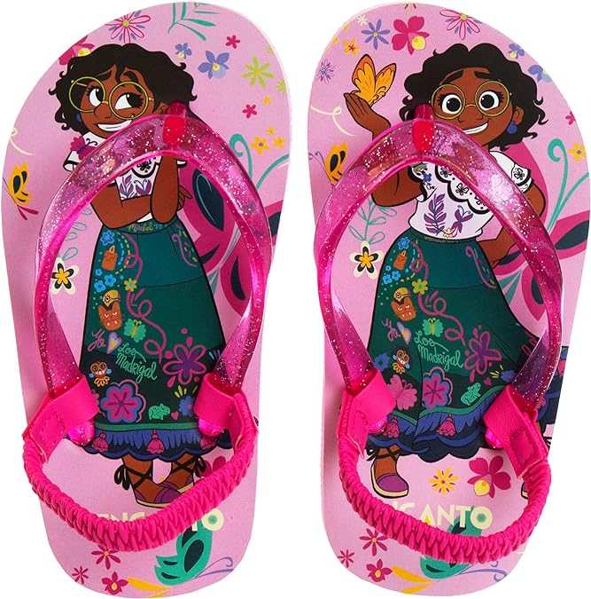 Disney Girls Boys Character Flip Flops Sandals Kids Water Shoes - Minnie Mouse Mickey Moana Toy Story Elsa Frozen Cars Encanto Princess Thong Beach Slides Summer Slip On Quick Dry (Toddler-Little Kid)