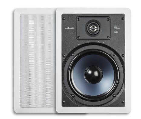 Polk Audio RC85i 2-Way In-Wall Speakers (Pair, White)