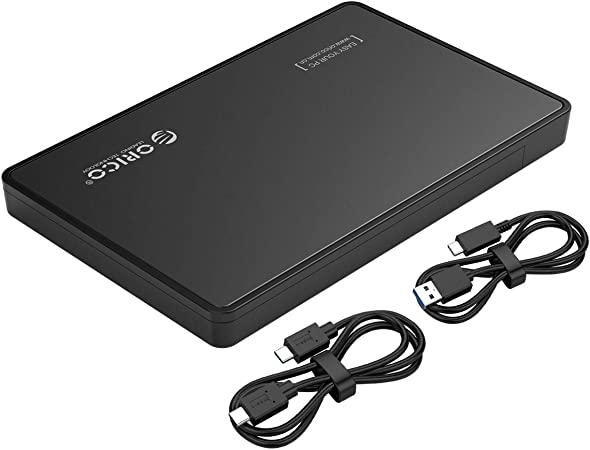 ORICO USB3.1 Gen2 10Gbps Type-C Hard Drive Housing Tool-Free SATA I II III to 2.5inch SSD/HDD External Hard Drive Enclosure Supoort UASP 9.5/7mm Disk Case Max 4TB-(2588C3-G2)