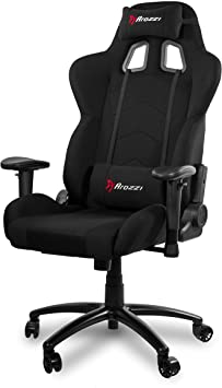 Arozzi Inizio Ergonomic Fabric Gaming Chair with High Back, Rocking & Recline Function - Black