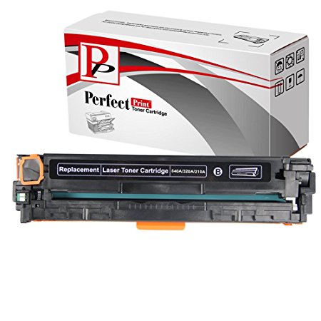 PerfectPrint Compatible Toner Cartridge Replacement for HP Colour LaserJet CP-1210 1215 1215N 1217 1510 1514 1514N 1515N 1518 1518NI CM-1312 1312NF 1312N CB540A (Black)