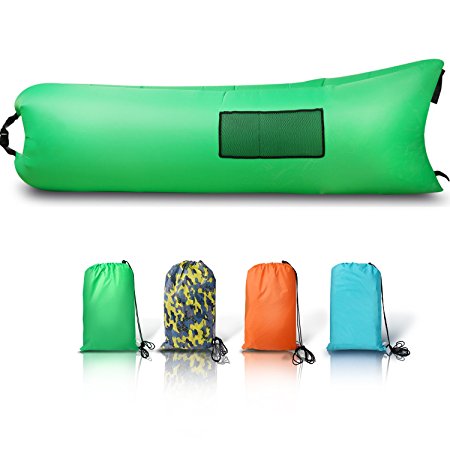 Outdoor Inflatable Lounger Beach Chair,Hummingbird Inflatable Sleeping Bag Air Sofa