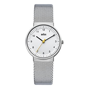 Braun Women's Three Hand Movement Quartz Watch with Stainless Steel Mesh Bracelet