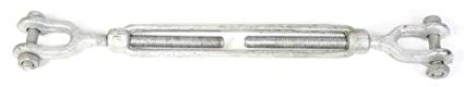 Koch 104018 Forged Turnbuckle, 1/2-Inch by 6-Inch Jaw and Jaw, Galvanized