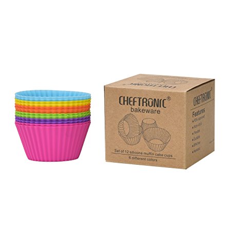 CHEFTRONIC Silicone Baking Cups Kitchen Bakewares