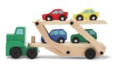 Melissa and Doug Car Carrier Truck and Cars Wooden Set