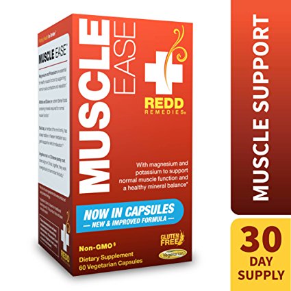 Redd Remedies - Muscle Ease, Supports Magnesium Potassium Balance for Healthy Muscle Function, 60 Count