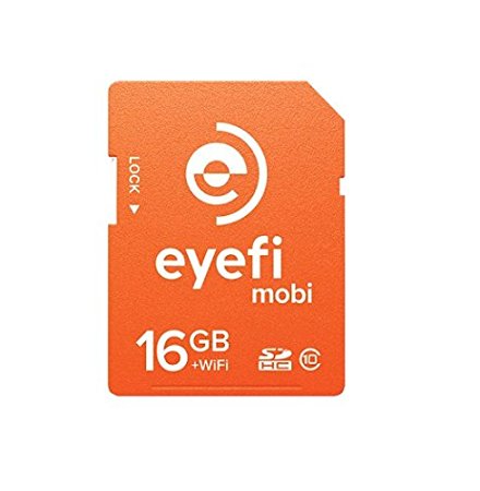 Eyefi Mobi 16GB Class 10 Wi-Fi SDHC Card with 90-day Eyefi Cloud Service (Mobi-16)