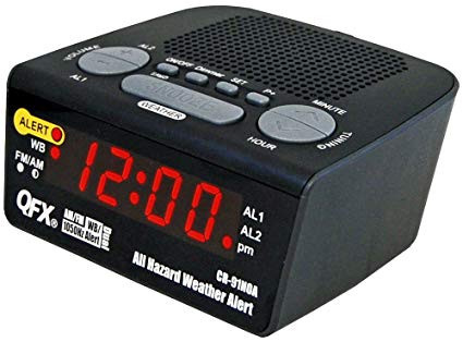 QFX CR-91NOA All Hazard Weather Alert Clock Radio AM/FM