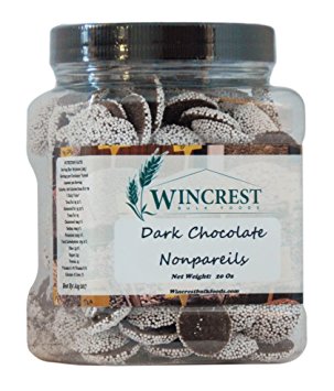 Chocolate Nonpareils - 1.25 Lb (20 Oz) Tub (Dark Chocolate Nonpareils)