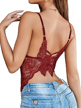 Avidlove Womens Camisole Lace Spaghetti Strap Tank Top Tube Slim Basic Cami Tops