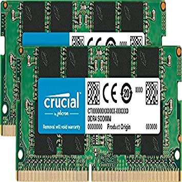 Crucial CT2K16G4SFRA266 32 GB Kit (16 GB x2) (DDR4, 2666 MT/s, PC4-21300, SODIMM, 260-Pin) Memory, Green