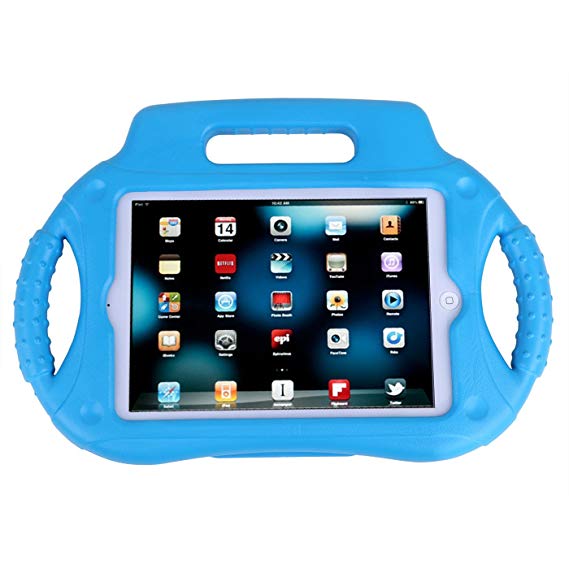 HDE Kids Shock Proof Steering Wheel Case with Stand for Apple iPad Mini 7.9” and Mini Retina Tablet (Blue)