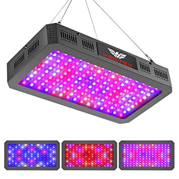 1500watt LED Grow Light, Full Spectrum Grow Lamp with IR, Veg and Bloom Double Switch for Greenhouse Indoor Plants Veg Flower, LED Plant Light with Daisy Chain and Four Beveled Corners Designs