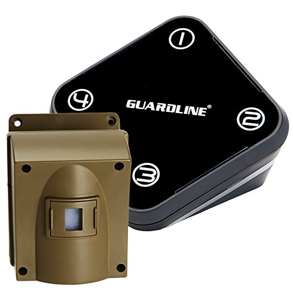 Guardline Wireless Driveway Alarm- Top Rated Outdoor Weatherproof Motion Sensor & Detector- Best DIY Security Alert System- Stay Safe & Protect Home, Outside Property, Yard, Garage, Gate, Pool.