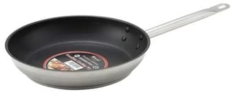 Winco SSFP-11NS 11" Round Master Cook Fry Pan W/ Non-Stick Coating & Aluminum Core, Stainless -