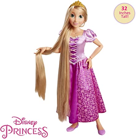 Disney Princess Rapunzel 32" Playdate, My Size Articulated Doll, Comes with Brush to Comb Her Long Golden Locks, Movie Inspired Purple Dress, Removable Shoes & A Tiara